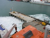 Leaving the Wellington docks